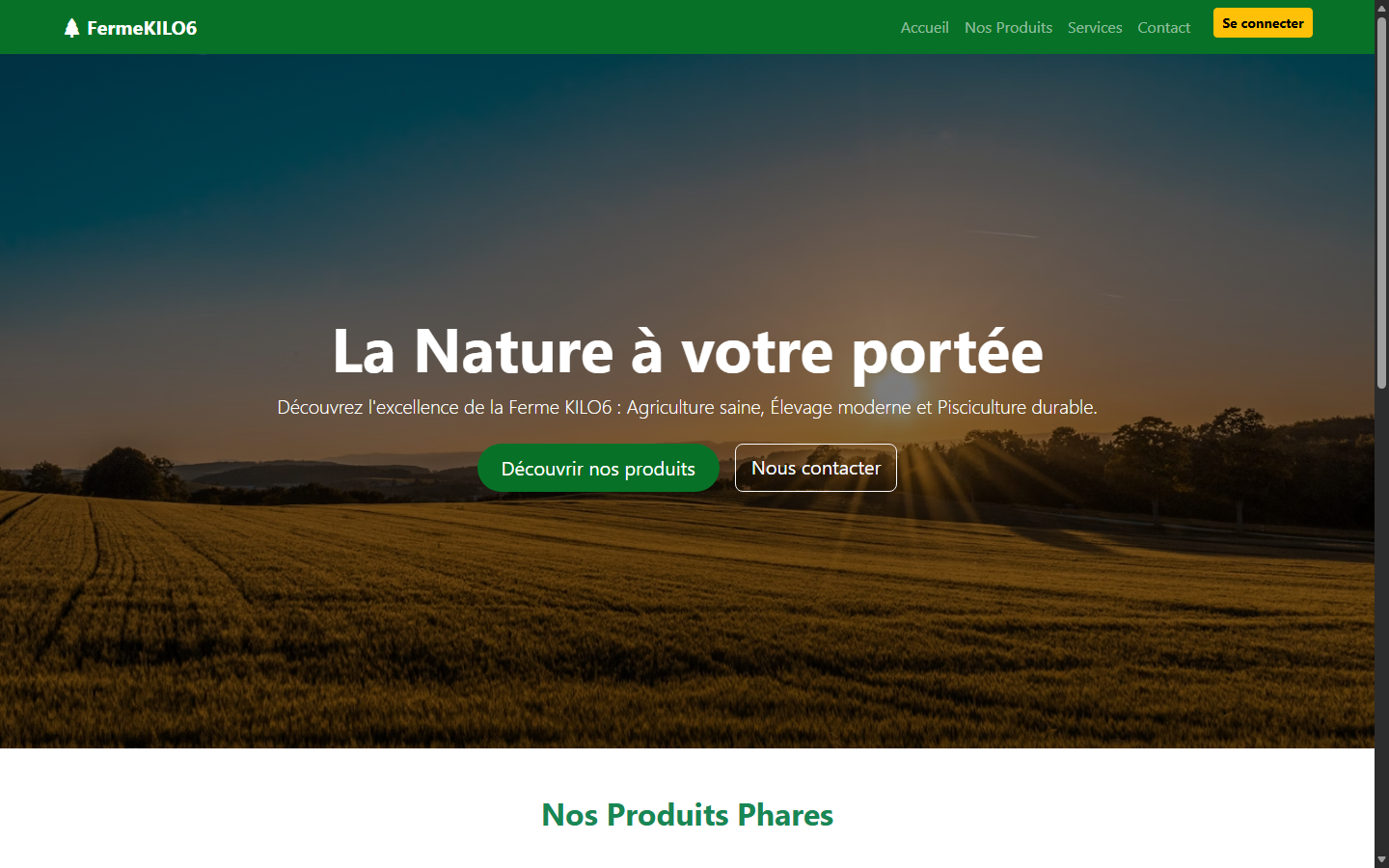 Capture du site FermeKILO6